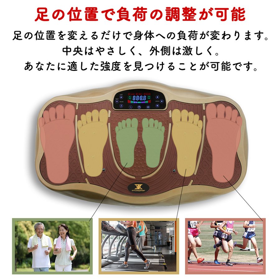 スリミング振動ステッパーX字型音楽プレイヤー機能付老害物排出脂肪燃焼エクスサイズ有酸素運動ダイエット