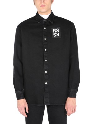 正規持てなし店 送料無料 ラフシモンズ Raf Simons ロゴ入りデニムシャツ メンズ 211 M242 楽天海外直送 海外高級 ブランド ラグジュアリー 正規品 供え 関税無料 Cmsmontera Com