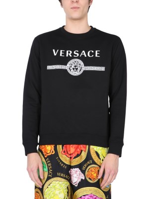 正規取扱店 送料無料 ヴェルサーチ Versace ロゴトレーナー メンズ A a1008 楽天海外直送 海外高級ブランド ラグジュアリー 正規品 プレゼント 関税無料 ブラッシュドインナー 個人使用 Bankingprep Com