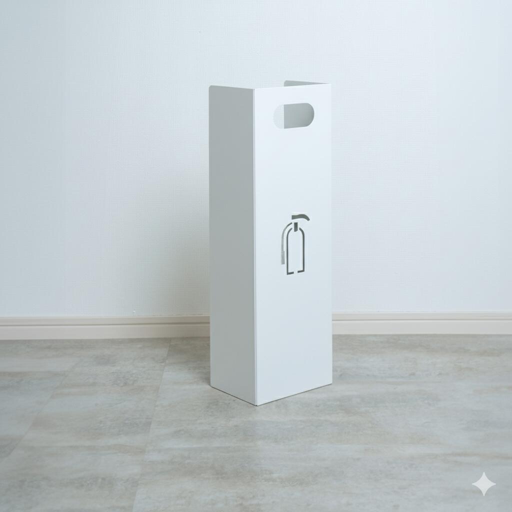 【限定クーポン配布中】目隠し 消火器 スタンド 消火器 収納【ブラック /ホワイト】約W190&times;H550&times;D140mm 消火器カバー 消火器 カバー 消火器 ケース 消火器 ボックス mcca-550｜サクセシア店