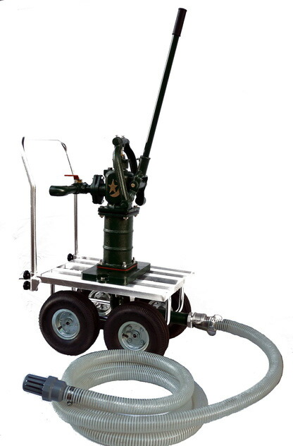 民族大移動用手押し揚水機 SY35SCF-IDO 手押し車・サクション導管付 (ワンゴム・ステンレススリーブ付） 東邦実業【貨物輸送無料・代引っ張ること不可】