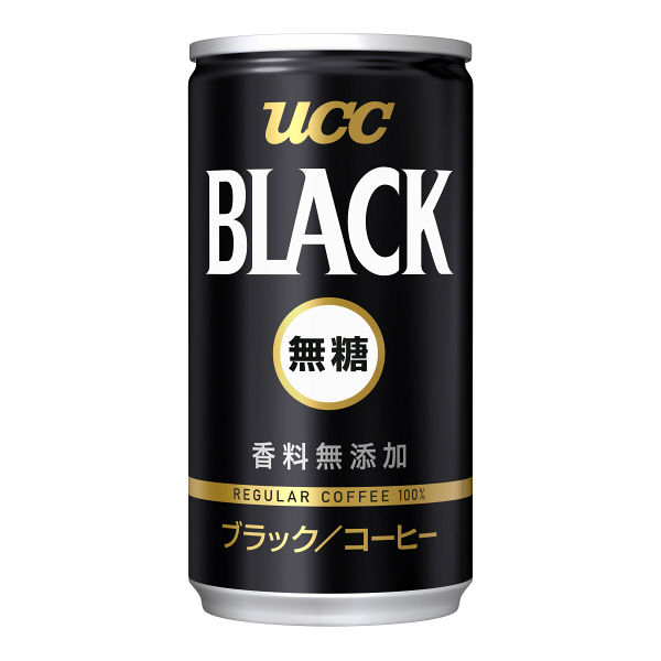 ★90本（３ケース）で送料無料★UCC　BLACK　無糖缶コーヒー  185gブラック　ドリンク