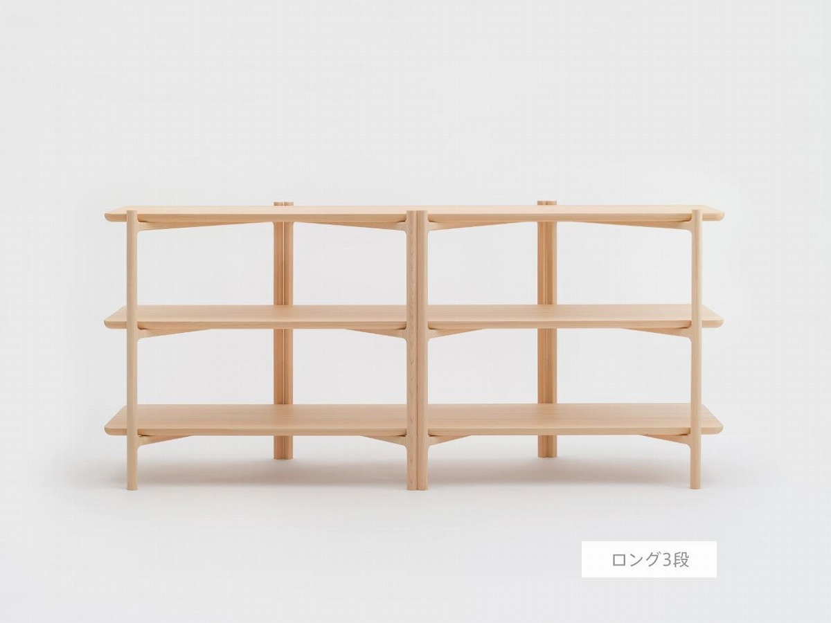 【TSUYAMA FURNITURE ヒノキの飾り棚 ロング3段】 飾り棚 飾り棚3段 国産 ヒノキ 檜 天然木 無垢材 無垢 家具 ラック オープンラック シンプル ナチュラル おしゃれ 北欧 岡山県｜壁面収納ーLuumu suemokko online 103,700円