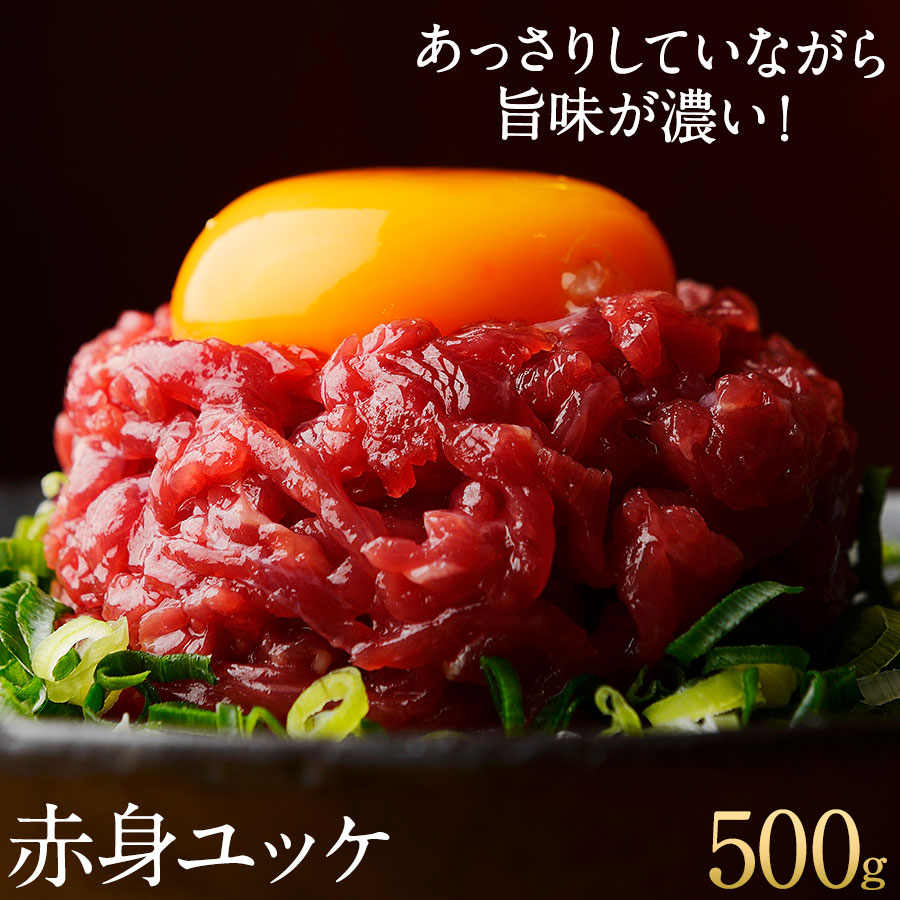 父の日 ギフト プレゼント 馬刺し 赤身ユッケ 500g (50g×10p) 約12～13人前 まとめ買い ユッケ 熊本 直送 ばさし 馬肉 馬刺 鮮馬刺し 菅乃屋 生肉 贈り物 お祝い 内祝い 誕生日 おつまみ
