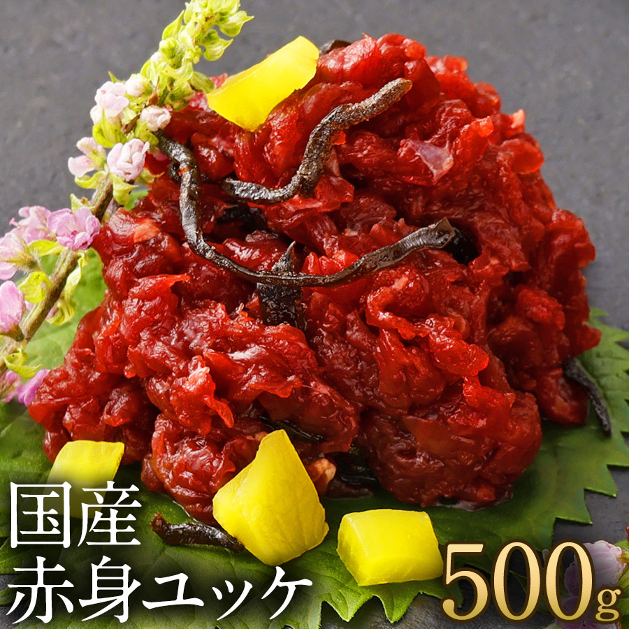 父の日 ギフト プレゼント 馬刺し 国産 赤身ユッケ 500g (50g×10p) 約12～13人前 まとめ買い 軽種馬 ユッケ 熊本 直送 ばさし 馬肉 馬刺 鮮馬刺し 菅乃屋 生肉 贈り物 お祝い 内祝い 誕生日 おつまみ
