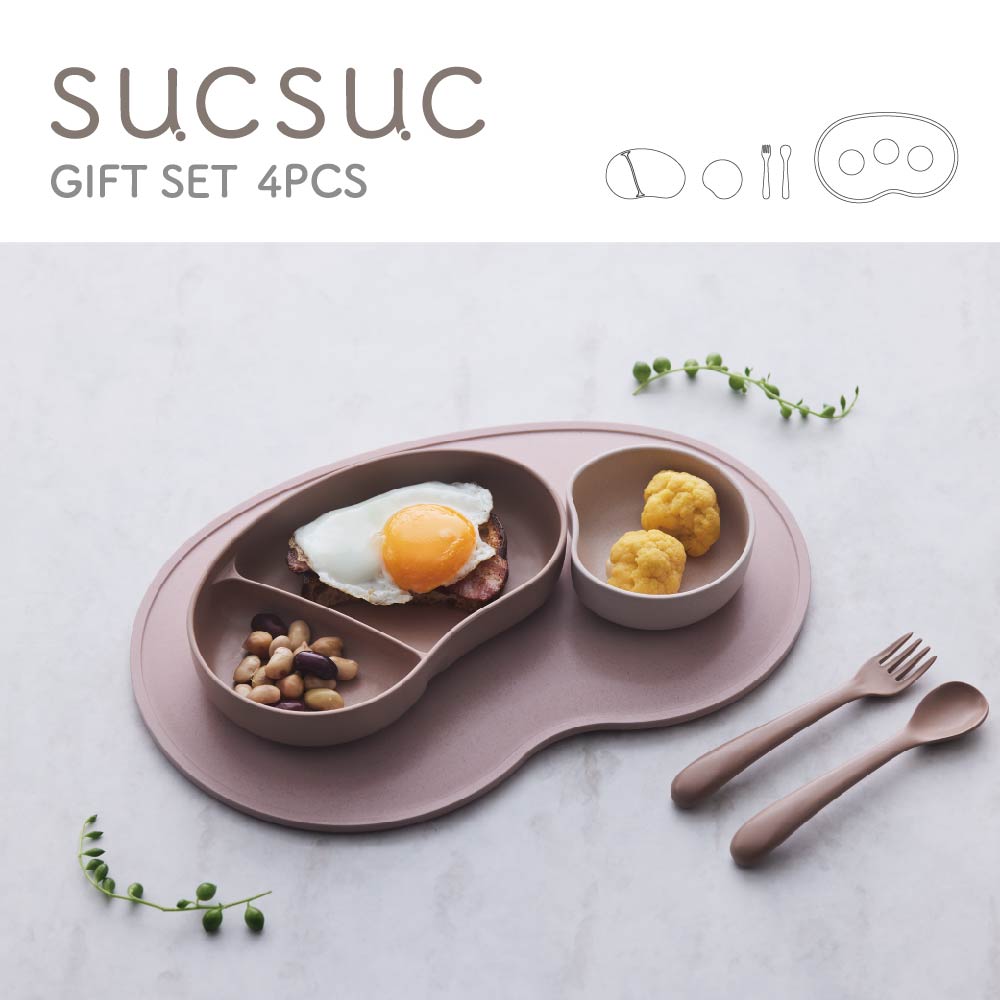 市場 Suc 可愛い 贈り物 ギフトセット 子供用 プレート 4pcs 食器 お祝い キッズ用 かわいい