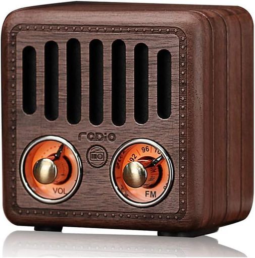 YOIQIR908レトロラジオ木製ポータブルラジオUSB充電式高感度受信ポケットラジオ大音量ワイドFM