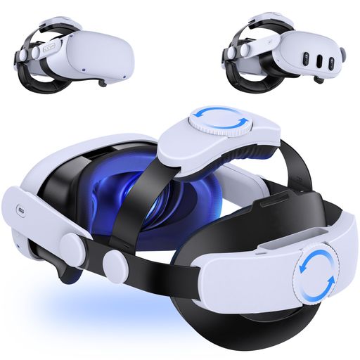 メタクエスト3s/3/2対応ヘッドストラップダブル調整ノブ搭載エリートストラップ代替VRヘッドセットアクセサリー強化サポート&圧力分散&長時間プレイ対応