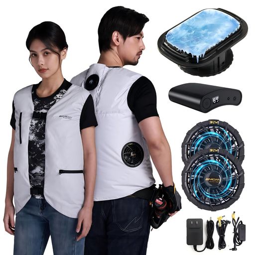 [MIDIAN] ペルチェ冷却服【2025業界独創 冷却器と扇風機付き 32V超高出力 20000mAh大容量バッテリー】ペルチェ素子冷却技術 最大-22&deg;C冷やす 冷感服 瞬間冷却 現場 外仕事 暑さ対策 男女兼用 (JP,&hellip;｜シュガーライトSTORE