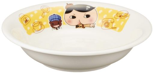 「 おしりたんてい 」 フルーツ皿(深 皿) 直径15CM 子供用 食器 白 804113画像