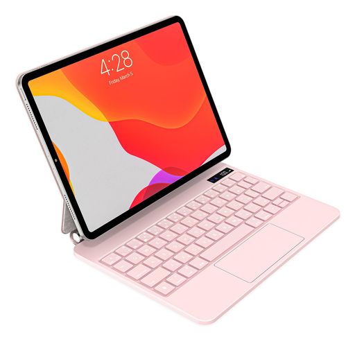 QERDAOYI 神通力鍵盤 2025 iPad第11時人11 in (A16) \u0026第10時人10.9inに相応う 日本語取り合わせ 高適確さ貨物自動車パッド付き添い人 ipad鍵盤付き添い人入れもの 7色うしろ側ともし火 磁気ねばり着く入れもの 角度…