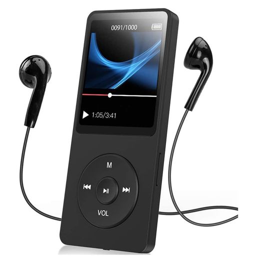 AcogedorBluetooth5.0付きMP3MP4プレーヤー、1.77インチLCDデジタルHiFiロスレス音楽プレーヤー、FMラジオ、レコーダー、電子ブック、HDスピーカーをサポート、子供用スポーツ用(32Gメモリカード付…