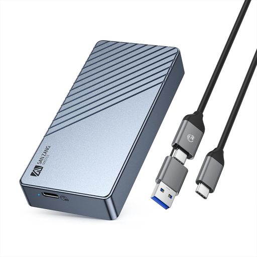 SANZANGUSB4/Thunderbolt4対応M.2NVMeSSDアルミニウム外付けケース40Gbps3段階冷却システム付属冷却ベスト2230-2280対応ポータブル