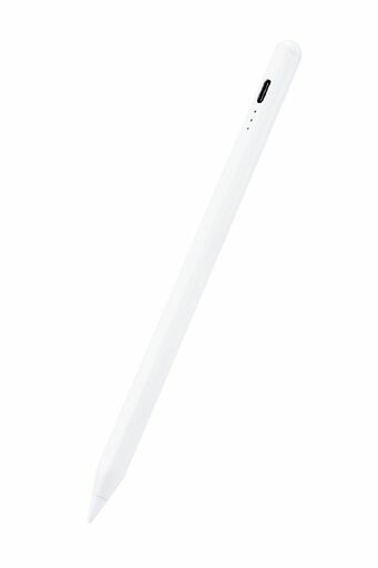 エレコム(ELECOM)タッチペンiPad専用樹脂製ペン先パームリジェクション対応磁気吸着傾き検知対応USB-C充電ペアリング不要【ApplePencil純正ペン先、製ペン先に交換可能】ホワイトP-TPACSTAP03WH