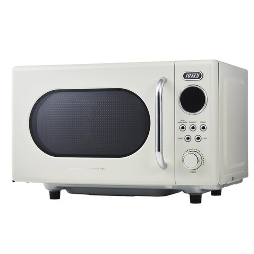 【Toffy/トフィー】電子レンジK-DR3コンパクト16Lフラットテーブル消音機能長い電源コードレトロ新生活ひとり暮らしふたり暮らし(アッシュホワイト)