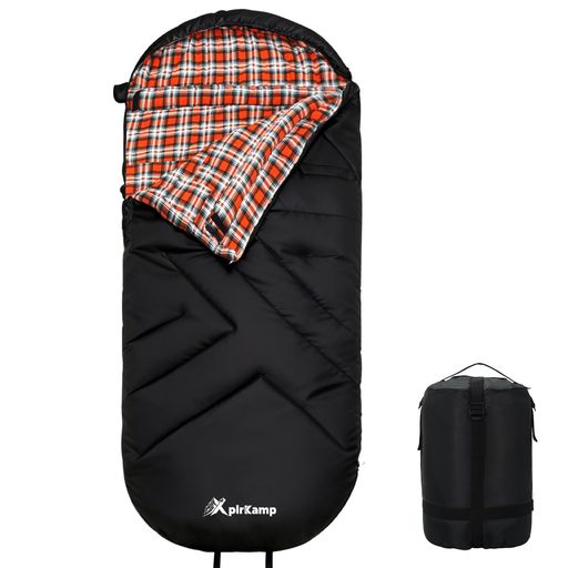 寝袋 オールシーズン シュラフ 封筒型 冬用 夏用 軽量 2.4kg 快適温度0&deg;C~7&deg;C フランネル 300g/m2中綿 コンパクト 収納袋付き 丸洗い可能 簡単収納 春夏秋冬 キャンプ 登山 アウトドア 車中泊 &hellip;｜シュガーライトSTORE