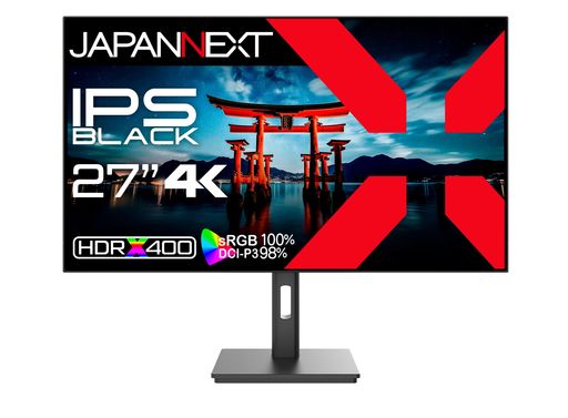JAPANNEXT 27in 管する 4K UHD 3840x2160解像力 IPS BLACK 見せびらかす (HDMI/DisplayPort/金棒引き内蔵/VESA相応う/ブルーライトカット) JN-272IPSB4FLUHDR