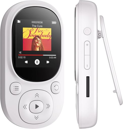 MECHENMP3プレーヤークリップ式64GB内蔵音楽プレーヤースポーツ用Bluetooth5.3ミュージックプレーヤーFMラジオ・録音・歩数計・カレンダー・電子書籍ジムトレーニング/ランニング/ジョギング/…