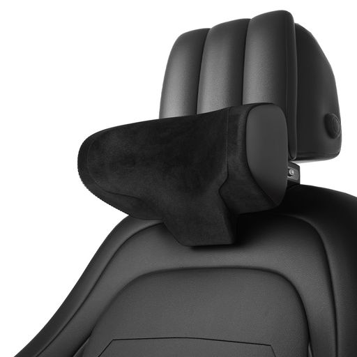 CANLER車用ヘッドレスト首枕ネックパッド高さ12cm・前後5cm可調節ドライブ用クッション車ヘッドレストクッション取り付け簡単フック付きシート対応汎用タイプ-ブラック