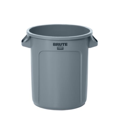 天然ゴムお手伝いさん(Rubbermaid)VentedBRUTE丸型容れもの38L(10gal)薄墨色フタなしFG261000GRAY
