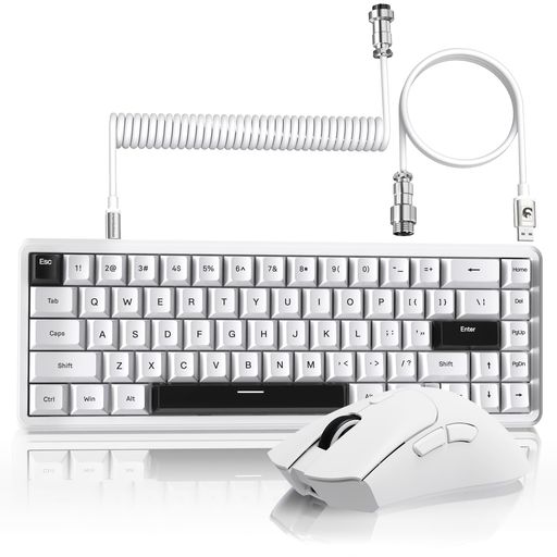 ATTACKSHARKX65HE+R1ゲーミングキーボードマウスセット65%磁気軸ラピッドトリガーRGB8Kポーリングレート/超軽量59g無線マウスPAW331118000DPI2.4G/Bluetooth/