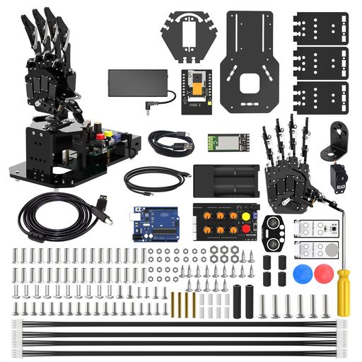 uHand UNOロボットハンドArduiinoオープンソースAIバイオニックロボットハンド、5本指の単独動作メカニカルアーム、DIY Smart Robot エンジニアリングキット、科学/コーディング/プログラミング&hellip;｜シュガーライトSTORE