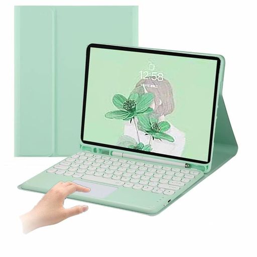 丸型キーiPad10.2インチiPad9世代キーボードケースタッチパッドペンシル収納Air3Pro10.5/iPad第9世代/第8世代/第7世代10.2インチ対応ペンホルダー付き可愛い充電式マグネット付き脱着式