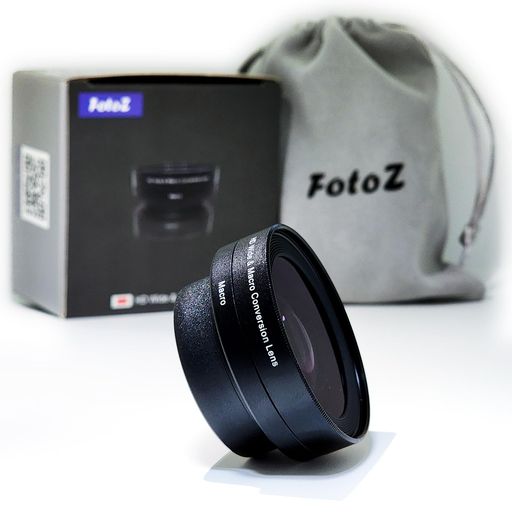 FotoZ40.5粍0.75xミニ広角取り替えっこ水晶体(マクロ命令付き添い人)、SonyZV-1FZV-E10、ZV-E10MarkIIA6400A6700佩び物用、一揃いの道具水晶体16-50粍、PZ16-50mmOSSIIに相応う(黒いこと)