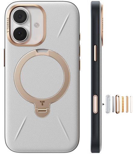 TORRASiPhone17用入れもの【新感覚的な体験レザー・スキンタッチ】OstandQ3なめし革声の調子MagSafe相応う輪っか照明ランプ360°定点回転させる縦横両相応う磁石積み上げる革カメラコントロールボタン米軍標準尺度耐衝撃指紋…