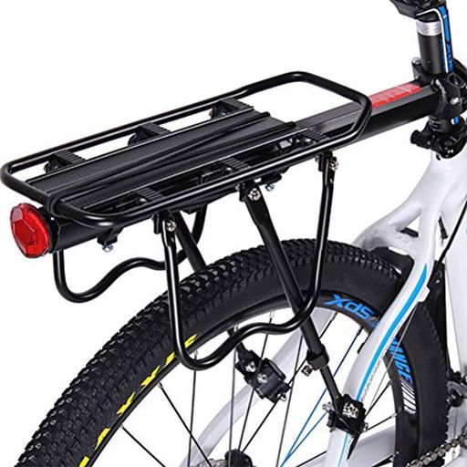 Enkrio自転車荷台軽量リアキャリア伸縮自在耐荷重50KG後付け荷台荷物ラック簡単取付け反射板付き