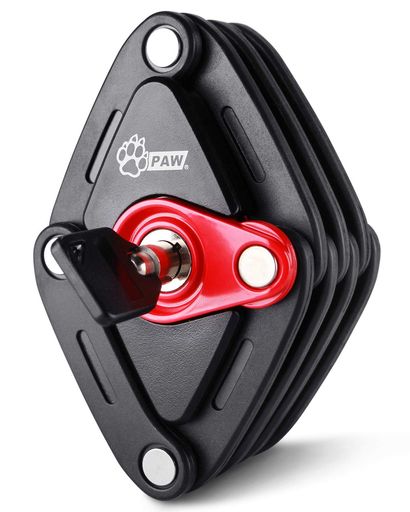 PAWブレードロック自転車頑丈コンパクト鍵ロック折りたたみ式カギ式取付ブラケット付取扱説明書付ブラック(PW0902)