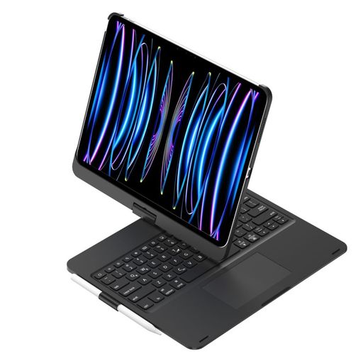 360度回転 2025年/2024年 11インチiPad Pro(M5/M4)用の キーボードケース タッチパッド搭載 iPad Pro 11 2025/2024用の キーボードカバー 一体型 バックライト 折り畳み トラックパッド Apple｜シュガーライトSTORE