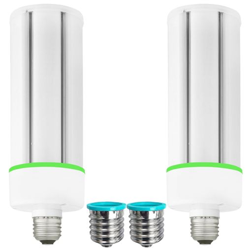 FWAYTECH LEDコーンライト E26 E39口金両対応 電球色 50W 6500LM 軽量型 2700K 街灯 LEDコーンランプ 300W-400W水銀灯/水銀ランプ相当 2個入り(電球色, 50W(フロスト型))|シュガーライトSTORE