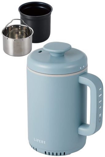 エレコムIH炊飯器小型1合炊きコンパクト設計低糖質モード一合厚釜採用ひとり暮らし用ケトルサイズLiFEREブルーHAC-RCIH01BU