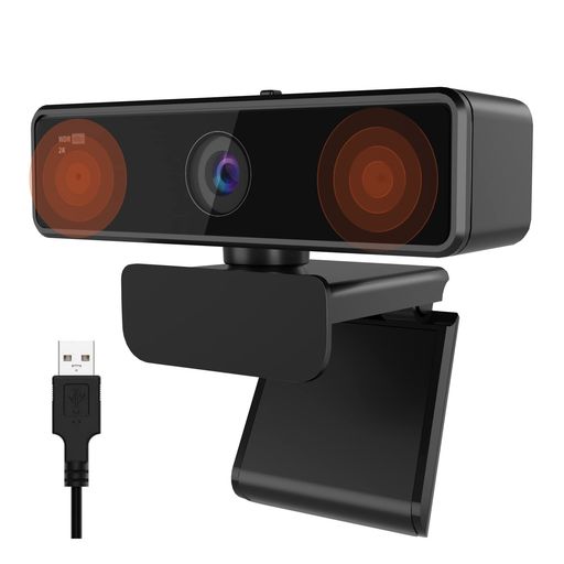 NuroumWebカメラ2KウェブカメラフルHD1080P60FPS400万画素90°広角パソコンカメラデュアルマイク内蔵ノイズキャンセリングPCカメラプライバシーカバー付き自動調光補正ストリーミングウェブカム