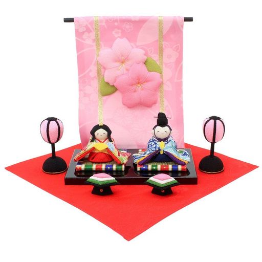 雛人形 ひな人形 コンパクト ミニ ちりめん細工 【花几帳わらべひな】｜シュガーライトSTORE