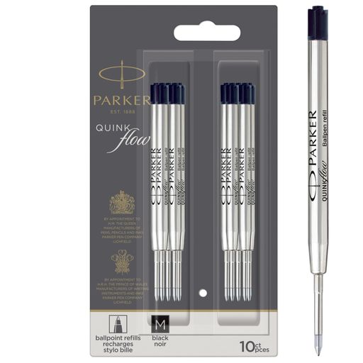 PARKERQUINKflowボールペンインクリフィル中字ブラック10本入りバリューパック