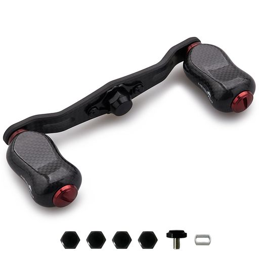 HEIGHTEN85/95mmリールハンドル21mmノブ搭載1.5Kカーボンシマノ(SHIMANO)ダイワ(DAIWA)アブ(Abu)通用ベイトリール用GourdSeries(V2.0-85mm-ワインレッド)