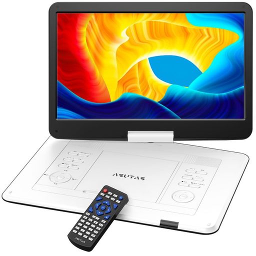 【新機種】ASUTASポータブルdvdプレーヤー17.9型液晶14インチ超大画面内蔵ダブルスピーカー5000mAh大容量充電式バッテリー6時間連続再生折りたたみ高耐久性270°回転車載操作簡単USBSDカード対…