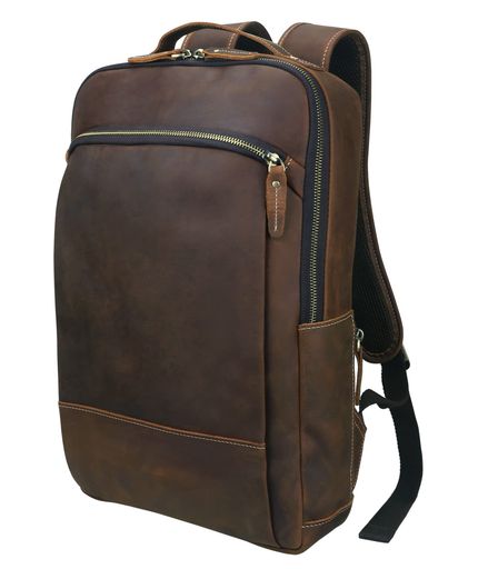 [LANNSYNE] リュック メンズ 本革 リュックサック 革 ビジネスリュック バックパック 薄マチ 大容量 15インチPC A4対応 通勤 通学 出張 旅行 通気性 キャリーサポーター付き｜シュガーライトSTORE