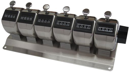 ステンレス鋼製6連式数取器(カウンタ)HM404-6