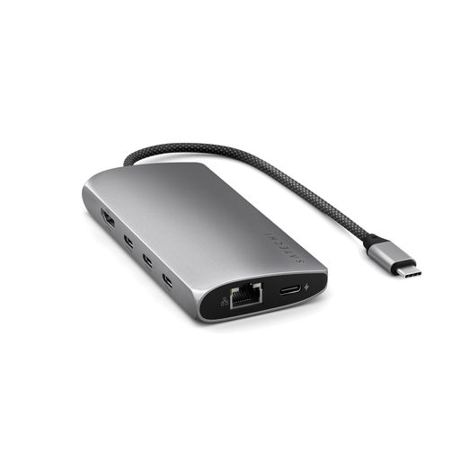 Satechi 8 in 1 USB C ハブ マルチポートアダプター V3、8K HDMI、100W充電、USBデータポートx4、イーサネット、SDカードリーダー搭載 ノートパソコン、Mac/Windows、MacBook｜シュガーライトSTORE