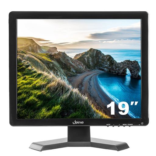 Upinva 19インチ 防犯CCTV専用モニター|1280x1024 4:3比率|BNC最優先 多入力(HDMI/VGA/AV/USB)|リモコン&内蔵spk付|監視カメラ/STB接続対応 産業用TFT液晶｜シュガーライトSTORE 14,599円