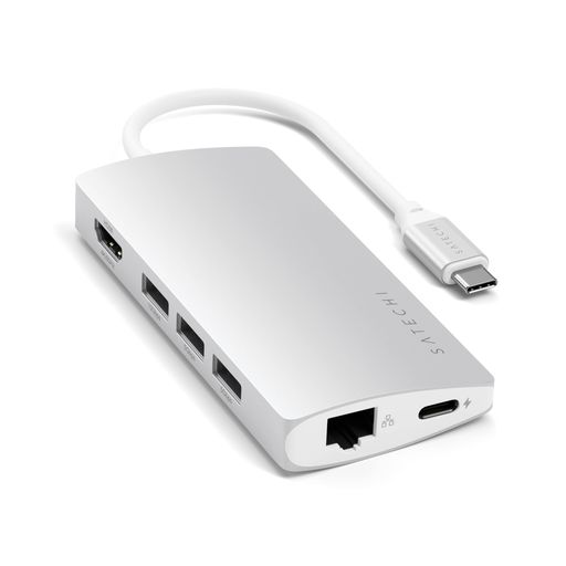 Satechi 8 in 1 USB C ハブ マルチポートアダプター V2、4K HDMI、115W USB C PD充電、USB-A x3、イーサネット、Micro/SDカードリーダー搭載 ノートパソコン、MacBook|シュガーライトSTORE