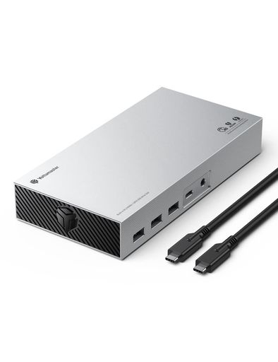 Yottamaster Thunderbolt 3 ドック、USB C ラップトップ ドッキング ステーション デュアル モニター、MacBook Pro/Dell/Lenovo/HP 用 15-in-1 ラップトップ ドック、シングル 5K/デュアル｜シュガーライトSTORE