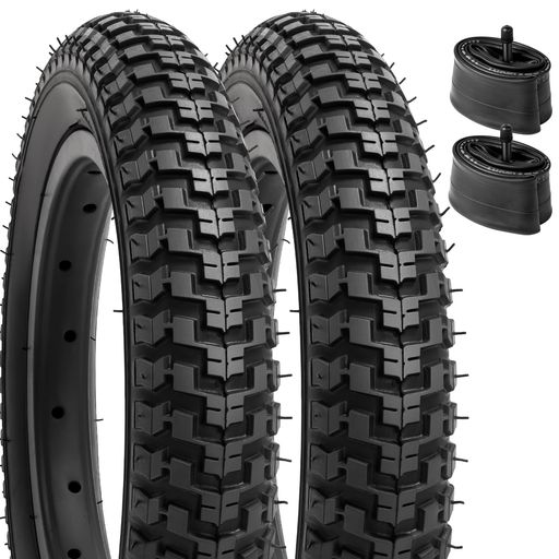 YunSCM2本セット121/2x21/4タイヤ121/2x21/4自転車タイヤ+12/12.5x1.75/2.25自転車チューブ肉厚米式バルブ32mm+タイヤレバY-1135A