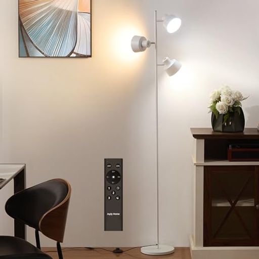 Joyly Home LEDフロアスタンドライト 高輝度・省エネ| 調光・調色・タイマー機能付き | リモコン & タッチコントロール | 目に優しい・眩しくない | 三つの独立光源制御可能 | 金属製 | 北欧ス…|シュガーライトSTORE
