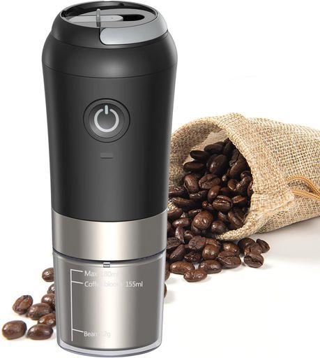 FIREBULL電動コーヒーミルコードレス電動コーヒーミルコーヒーグラインダーUSB充電式コーヒー豆ひき機粒度調整水洗い可能お手入れ簡単コンパクト家庭用アウトドア誕生日クリスマス新年…