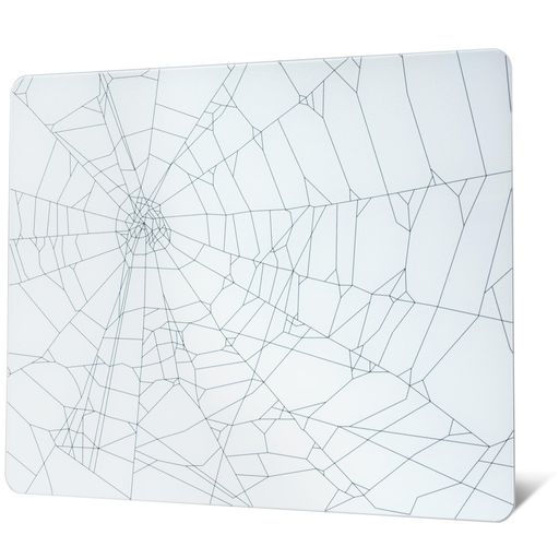 ホワイトスパイダーガラスゲーミングマウスパッドXVX4.0ゲーミング向けハードマウスパッド超滑らかマイクロエッチング表面マウスマット(滑り止めラバーベース付)410mmx310mm-ホワイト