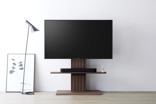 朝日材木工業(Asahiwood)壁寄せテレビ受像機照明ランプPilast40~65型ミディアムブラウン幅100x奥ふかさ47x高さ112.8珊ピラストVESA標準尺度100~400粍まで相応う芝居小屋赤ちょうちん据え付けるうしろ側納める棚取りはずし可